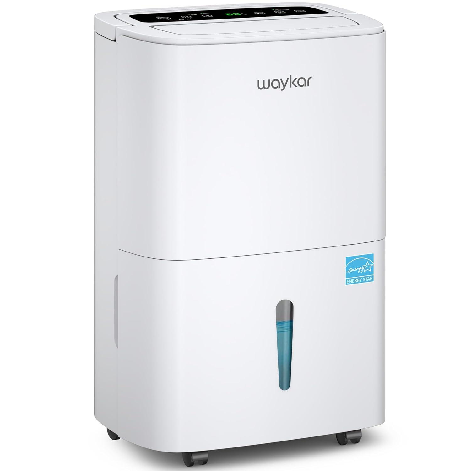 Waykar  7000 Sq. Ft Dehumidifier for Home and Basement,150 Pints Off-White