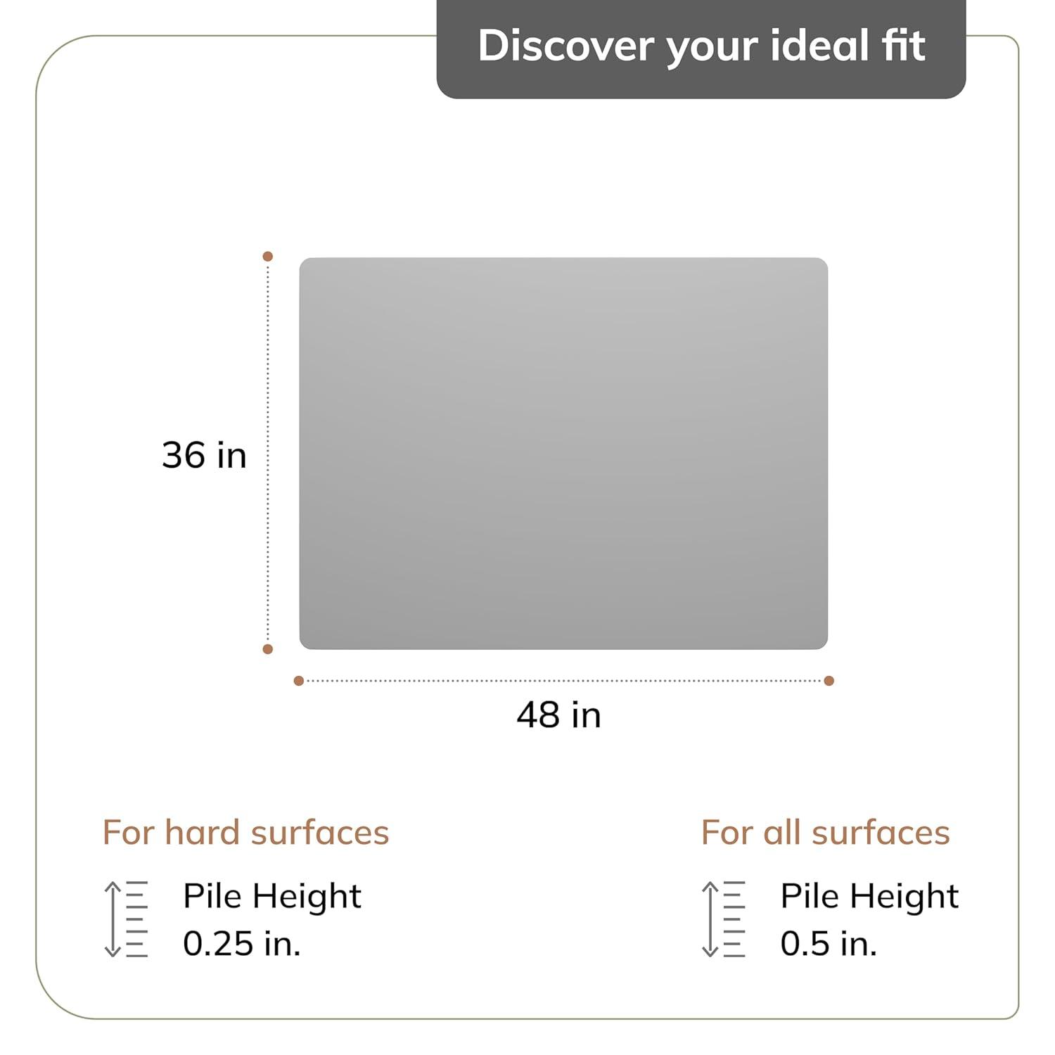 Anji Mountain Tabriz Carpet Straight Rectangular Chair Mat