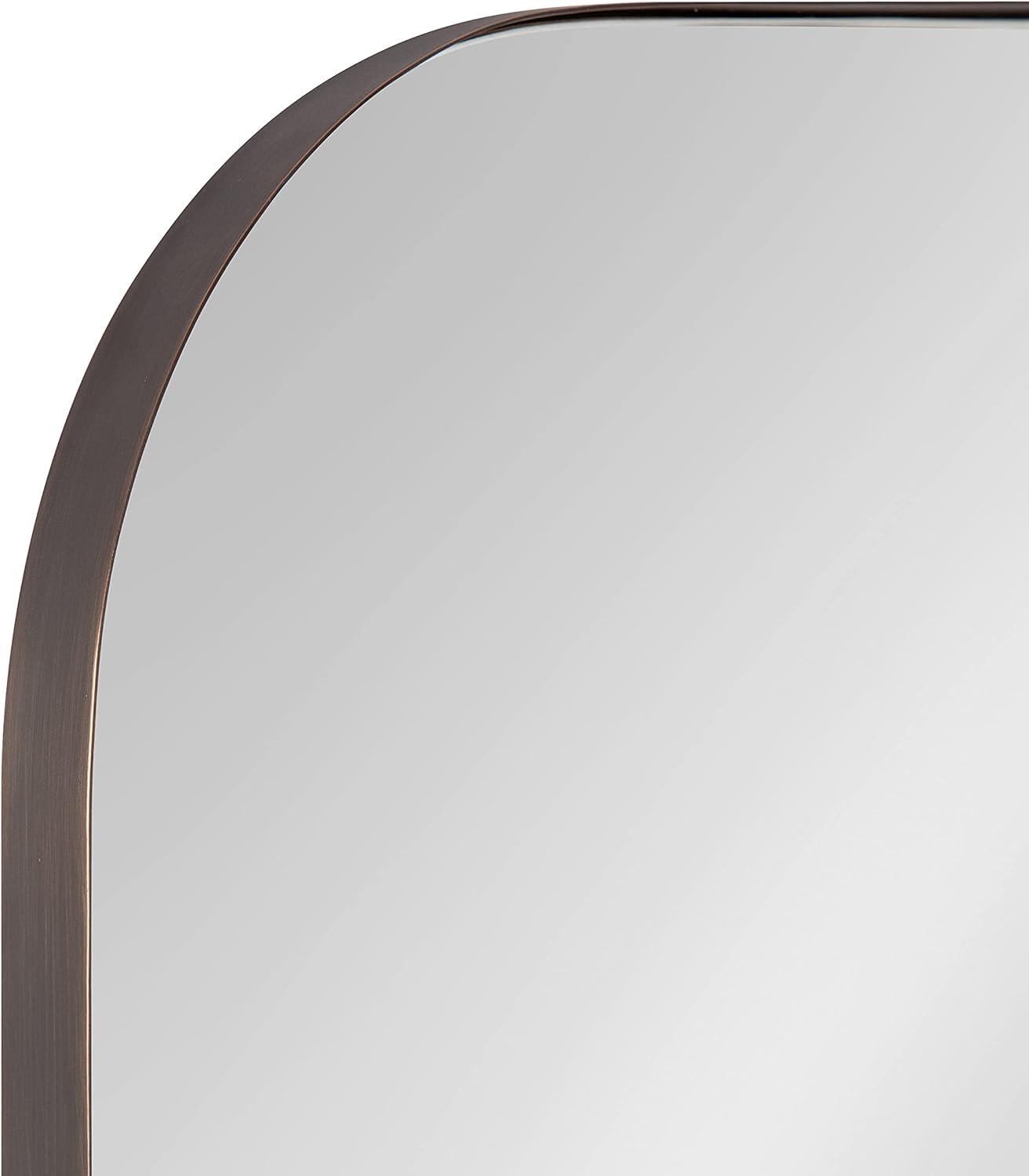 Kate and Laurel Rollo Decorative Framed Wall Mirror, Bronze 20x30