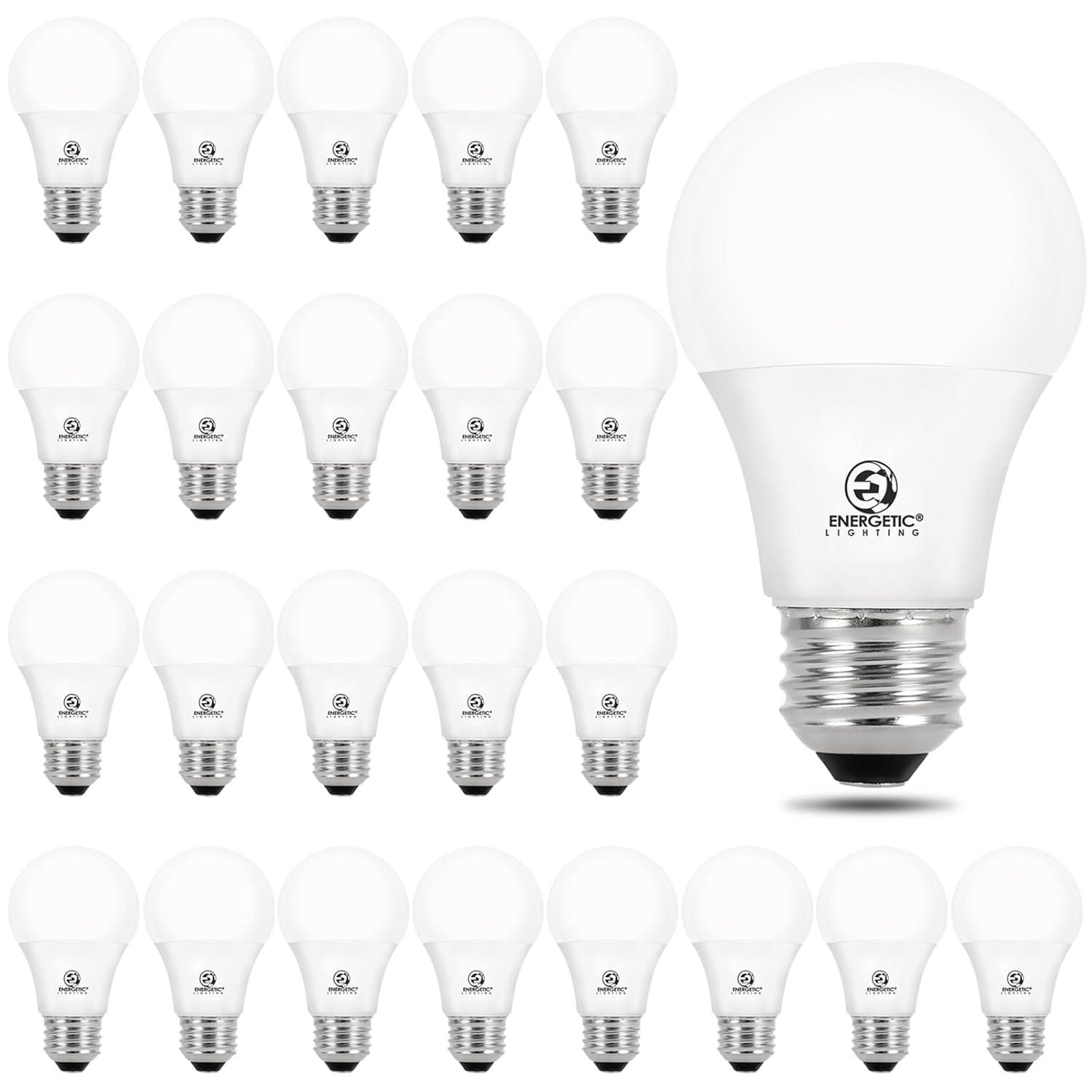 A19 LED Light Bulb,40W Equivalent 5W, Non-Dimmable,450lm,5000K Warm White,E26 Medium Base,UL Listed