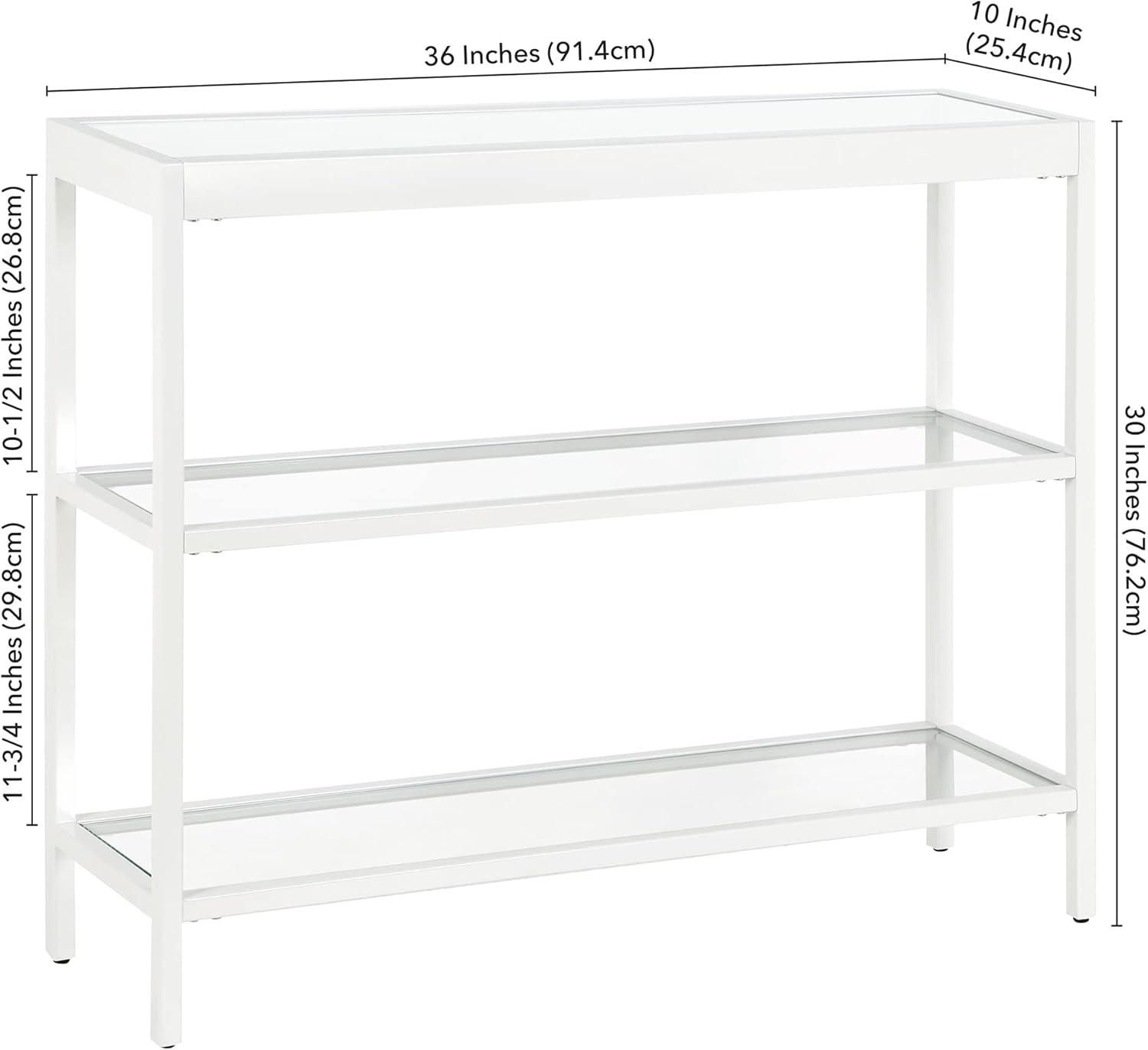 36" White Console Table - Henn&Hart