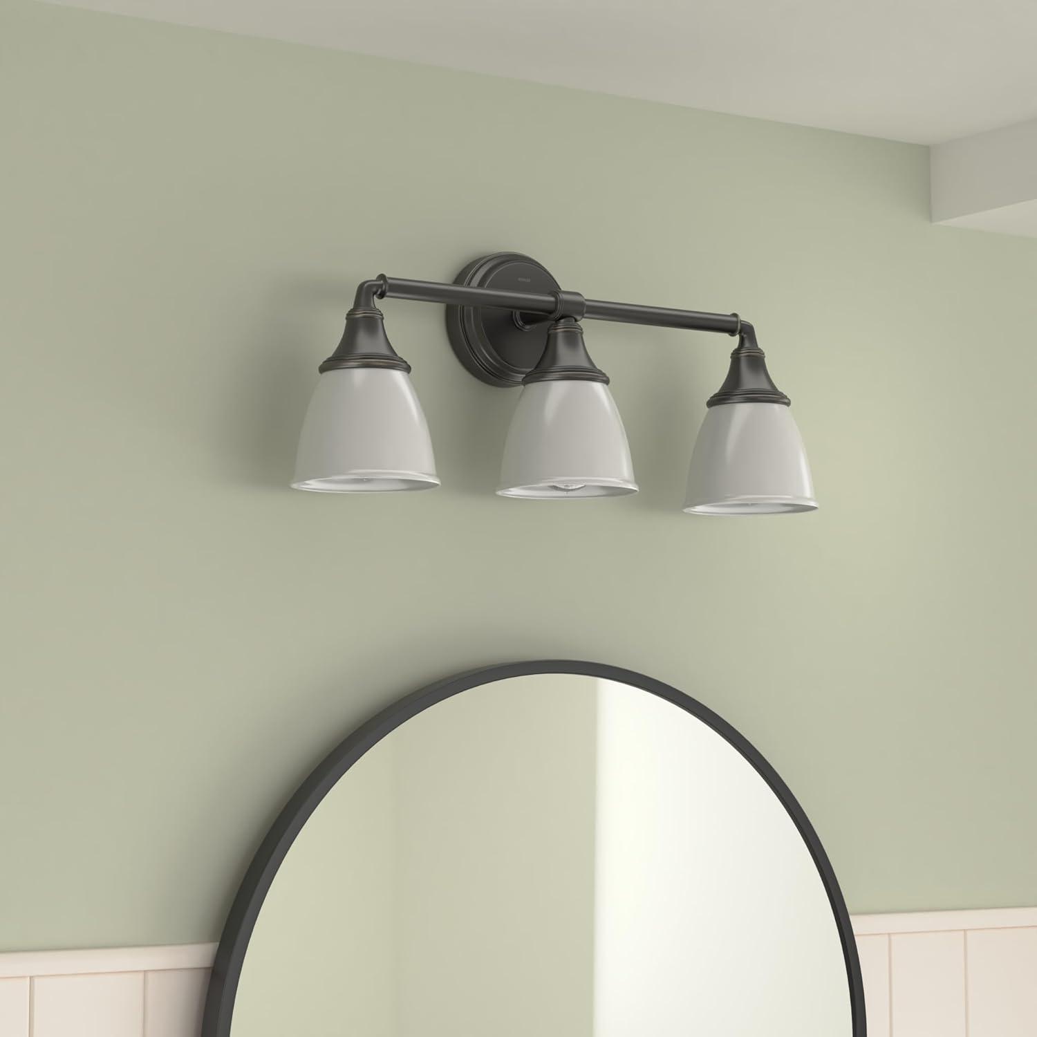 Devonshire 3 Light Indoor Bathroom Vanity Light Fixture, Position Facing Up or Down, UL Listed