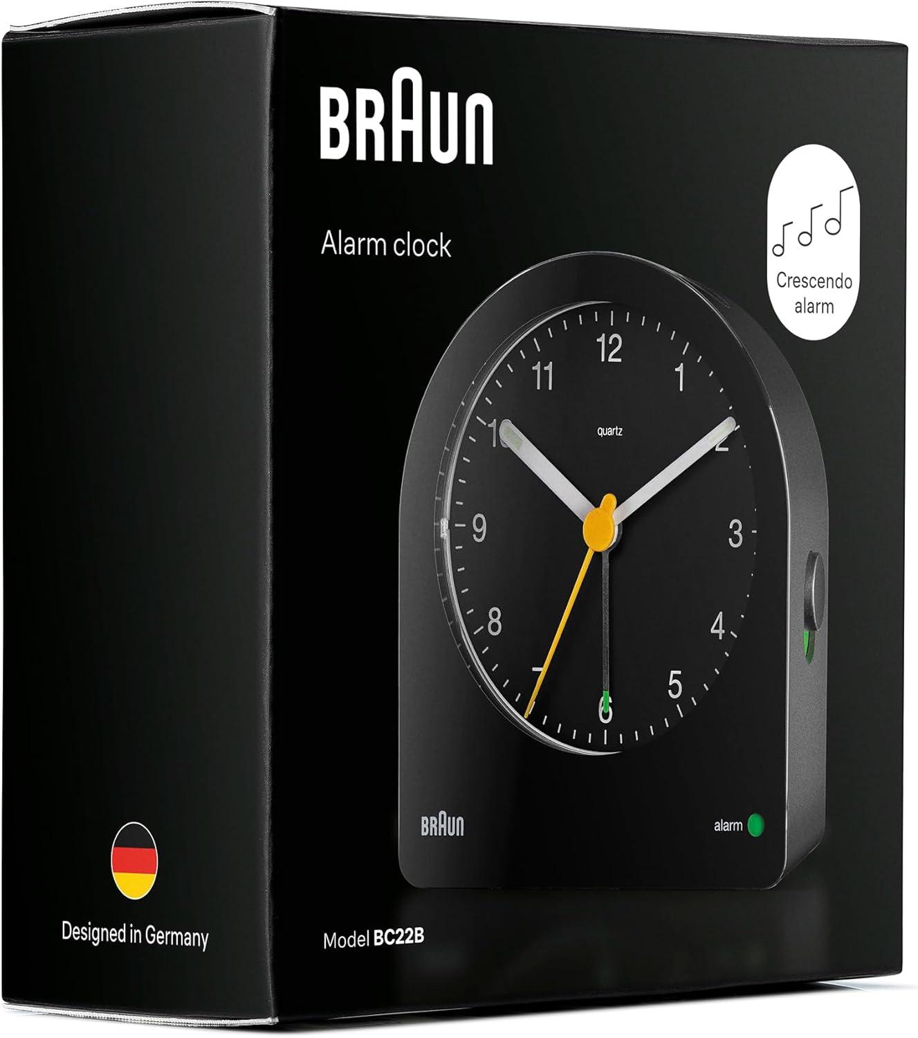 Braun Numerical Quartz Movement / Crystal Tabletop Clock with Alarm