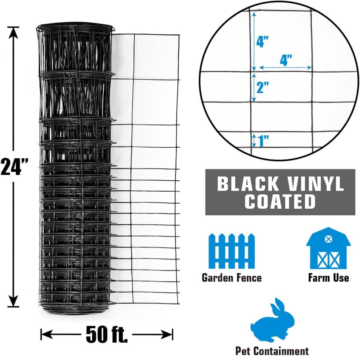 Fencer Wire Fencer Wire Vinyl Coated 16 Gauge Rabbit Guard Fence, Poultry Outdoor Fencing Barrier Wire Roll