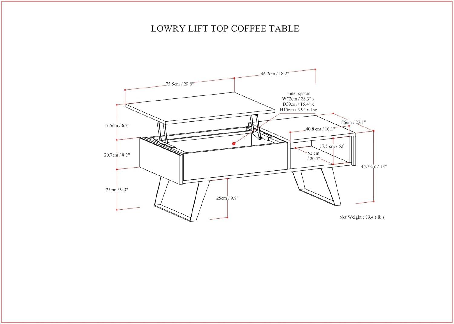 Lowry Lift Top Coffee Table