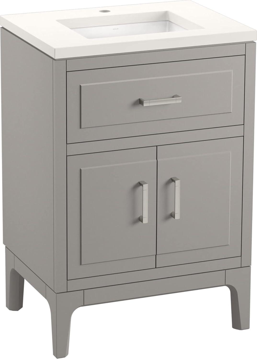 Seer 24" Freestanding Single Bathroom Vanity Cabinet with Sink and Quartz Top