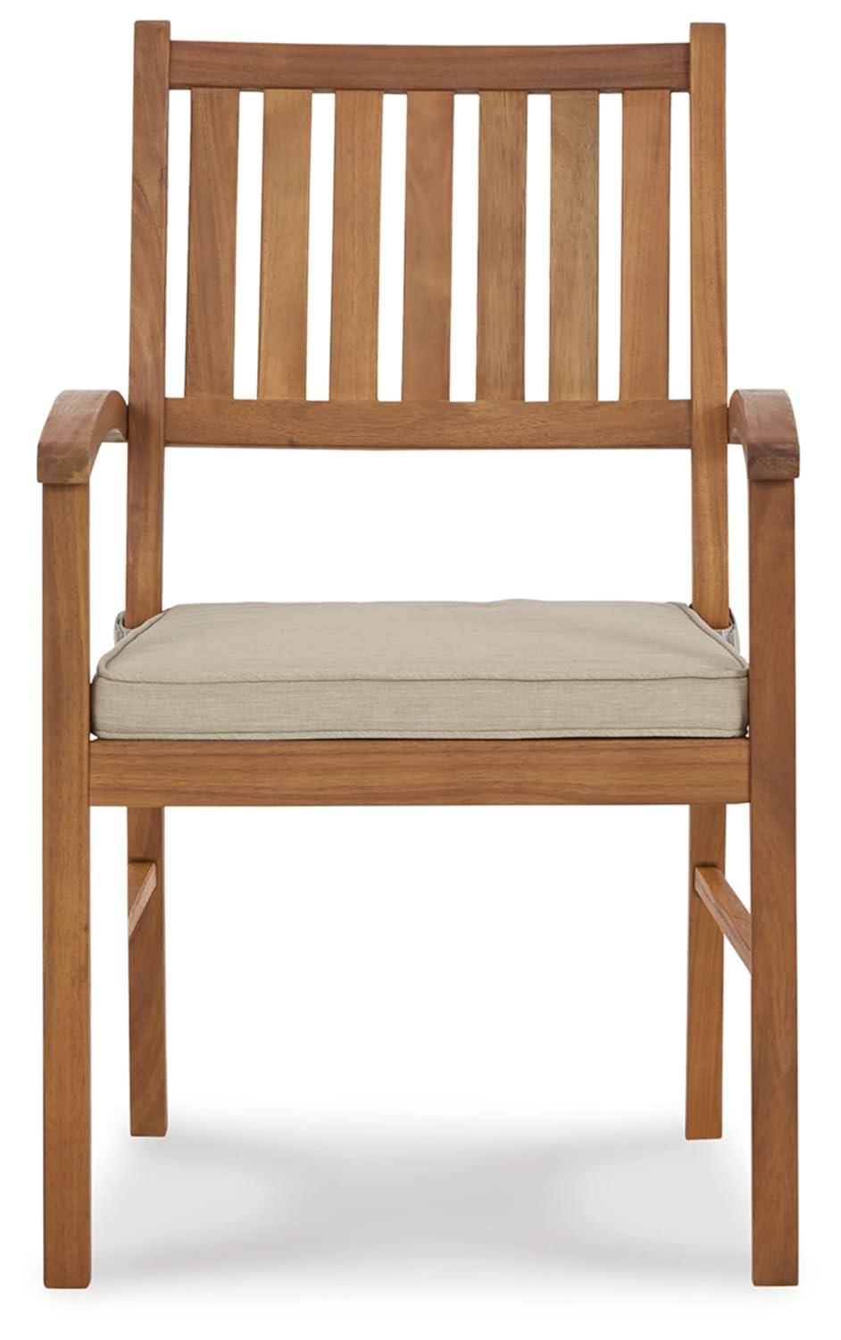 Gennine Outdoor Dining Armchair with Cushion (Set of 2)
