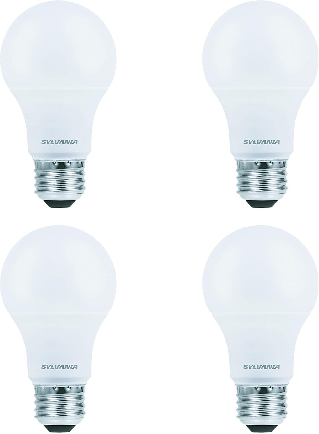 Sylvania LED Light Bulbs, 9W (60W Equivalent), Bright White 3500K, 4-count