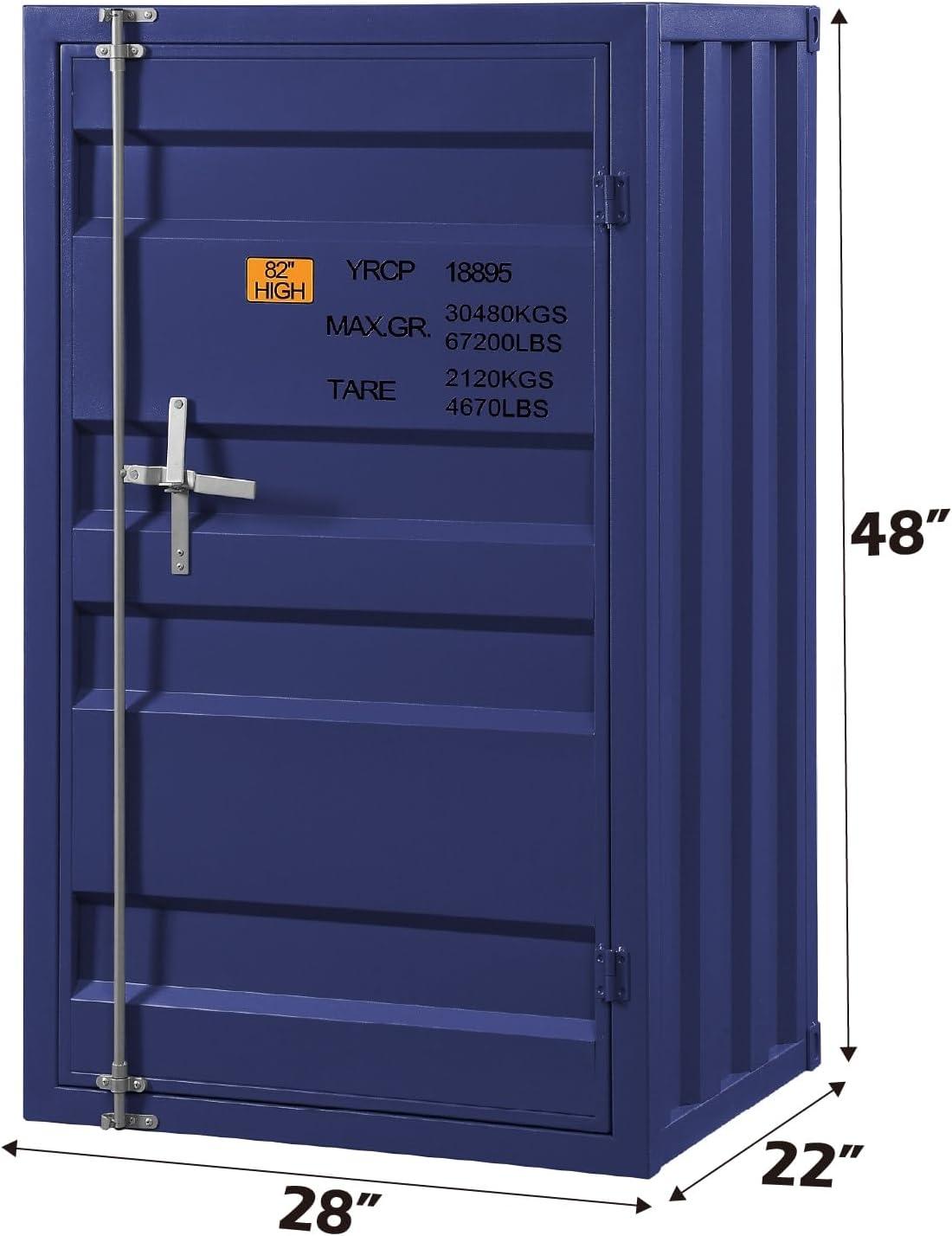 28" CargoChest Blue - Acme Furniture: Metal Storage Locker, No Assembly Required