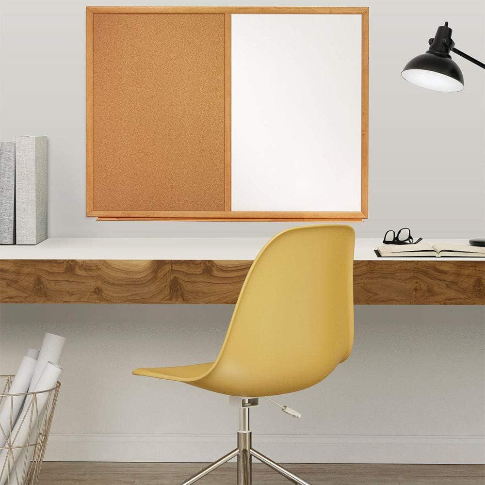 Quartet Standard Combination Whiteboard/Cork Bulletin Board, 3' x 2', Oak Finish Frame