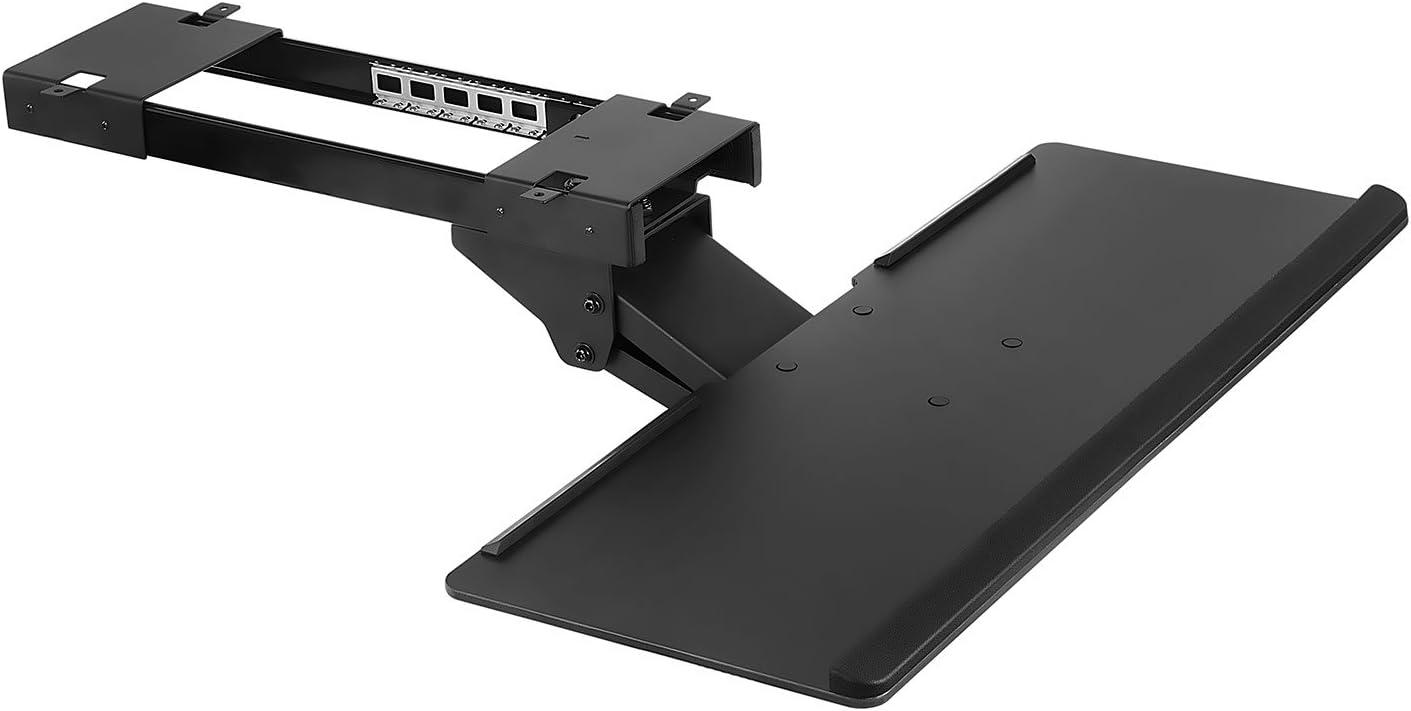 Mount-It! Under Desk Computer Keyboard and Mouse Tray, Ergonomic Keyboard Drawer with Gel Wrist Pad, Black