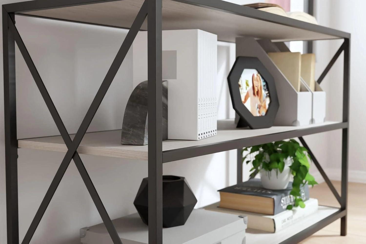Signature Design by Ashley Casual Bayflynn Bookcase  White/Black