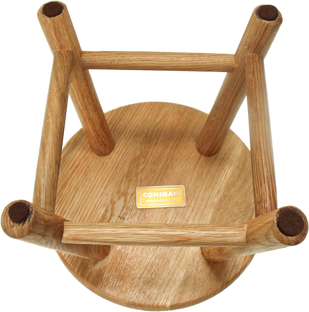 Natural Oak Handcrafted Solid Wood Kids Stool