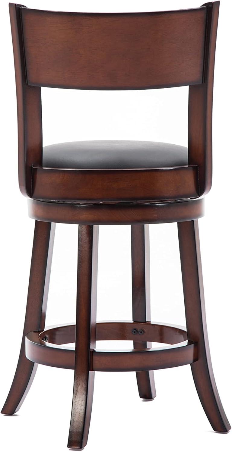 Palmetto Swivel Hardwood Counter Height Barstool Brandy - Boraam