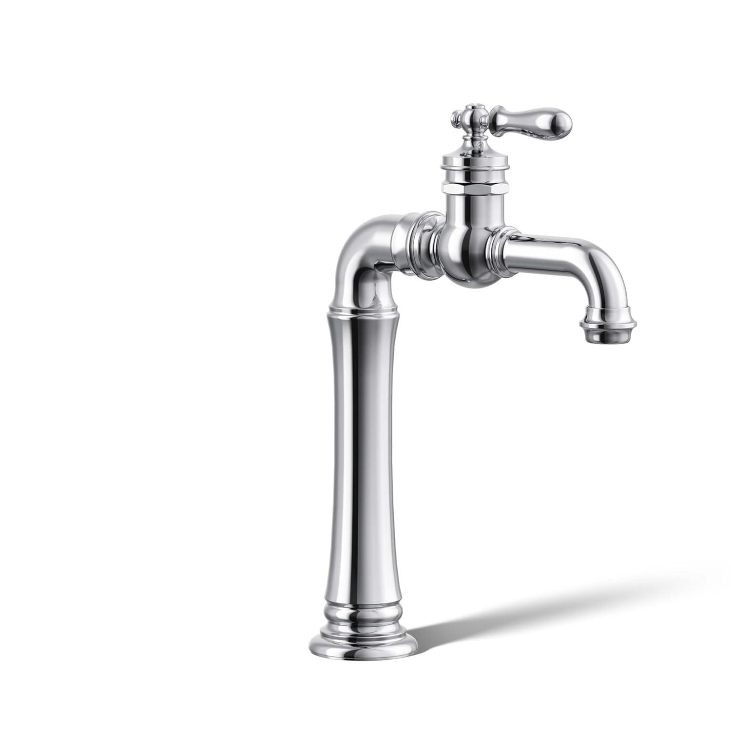 Artifacts Gentleman's Single Hole Bathroom Faucet with Drain Assemby