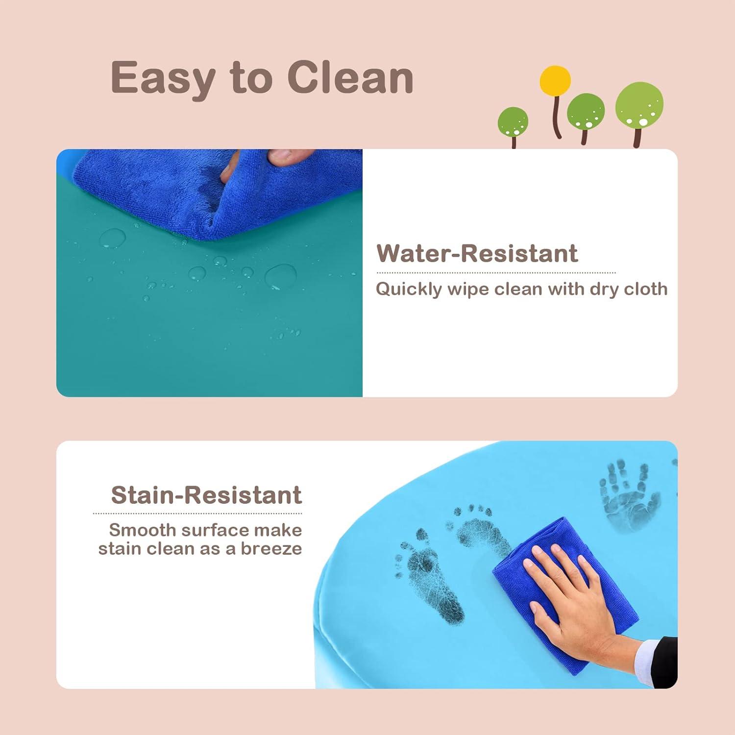 KOTEK 6 Pcs 15'' Kids Floor Cushions with Handles, Thick Foam Circle Floor Seats, Soft Flexible Seating for Classroom Elementary, School, Daycare, Kindergarten, Preschool & Playroom (3'' Round, Blue)