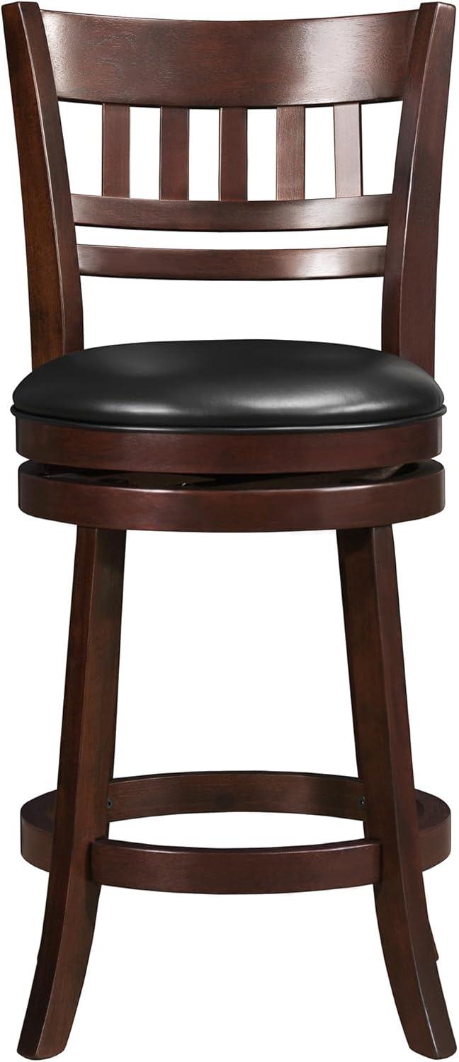 Shapel Faux Leather Swivel Counter Stool in Dark Cherry - Lexicon