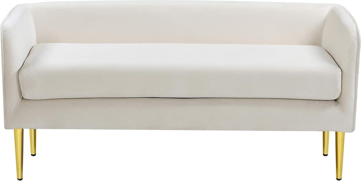 Meridian Furniture Audrey Cream Velvet Bench