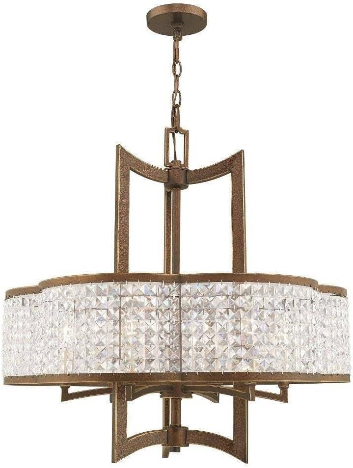 Livex Lighting 50576-64 Gramercy 6-Light Chandelier, Hand Painted Palacial Bronze
