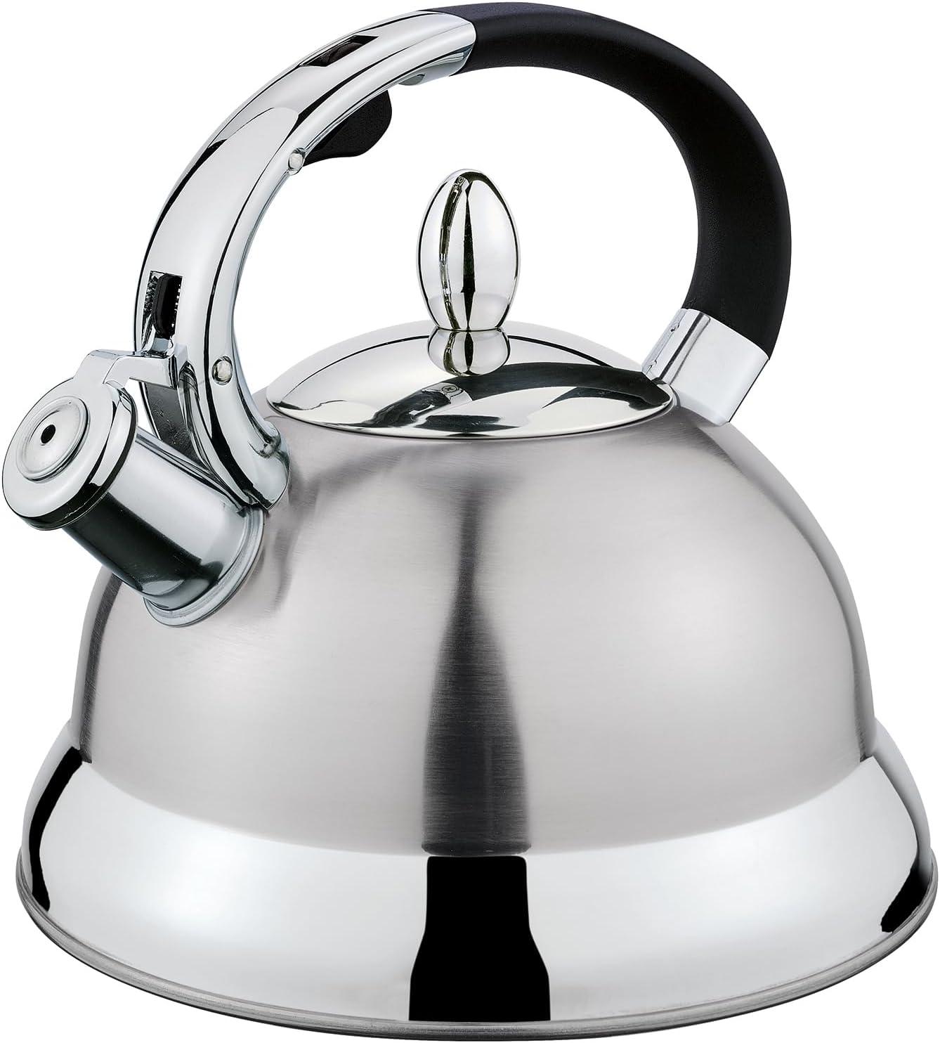 Stainless Steel Whistling Stovetop Water Kettle, 2.85 Quarts