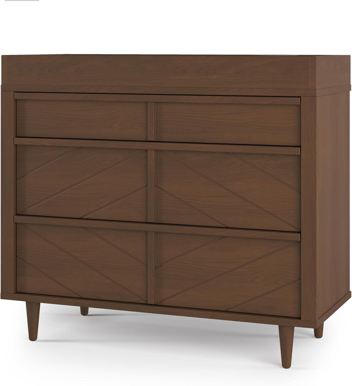 Child Craft Surrey Hill 3 Drawer Dresser for Nursery or Bedroom,  Anti-Tip Kit Included to Prevent Tipping, Baby Safe Finish (Toasted Chestnut)