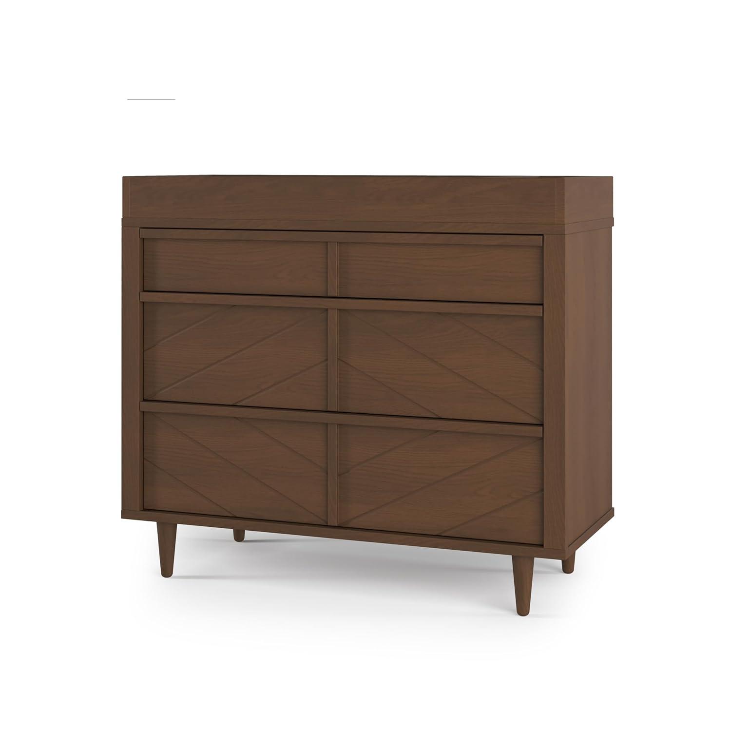 Child Craft Surrey Hill 3 Drawer Dresser for Nursery or Bedroom,  Anti-Tip Kit Included to Prevent Tipping, Baby Safe Finish (Toasted Chestnut)