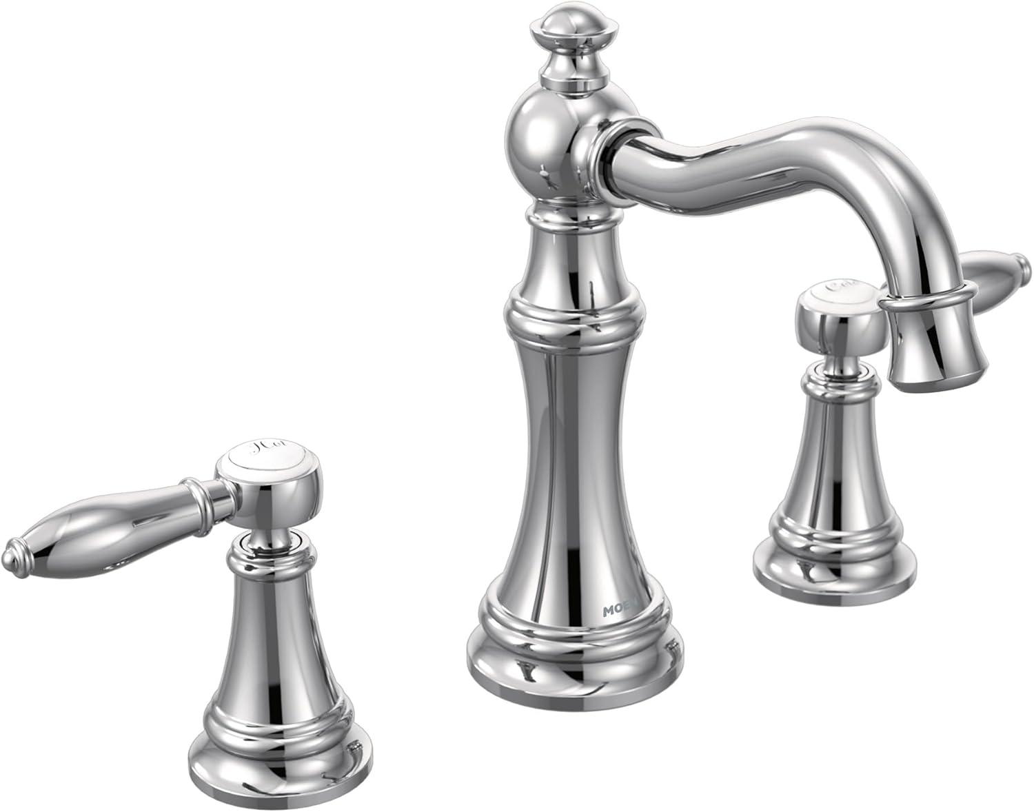 Moen Moen Weymouth Two-Handle Widespread Bathroom Faucet Trim Kit, Valve Required TS42108