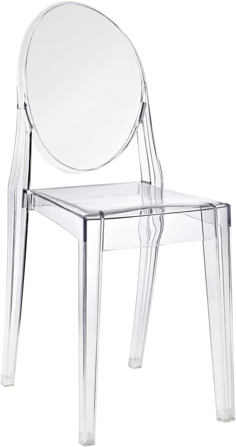 Modway Casper Dining Side Chair in Clear