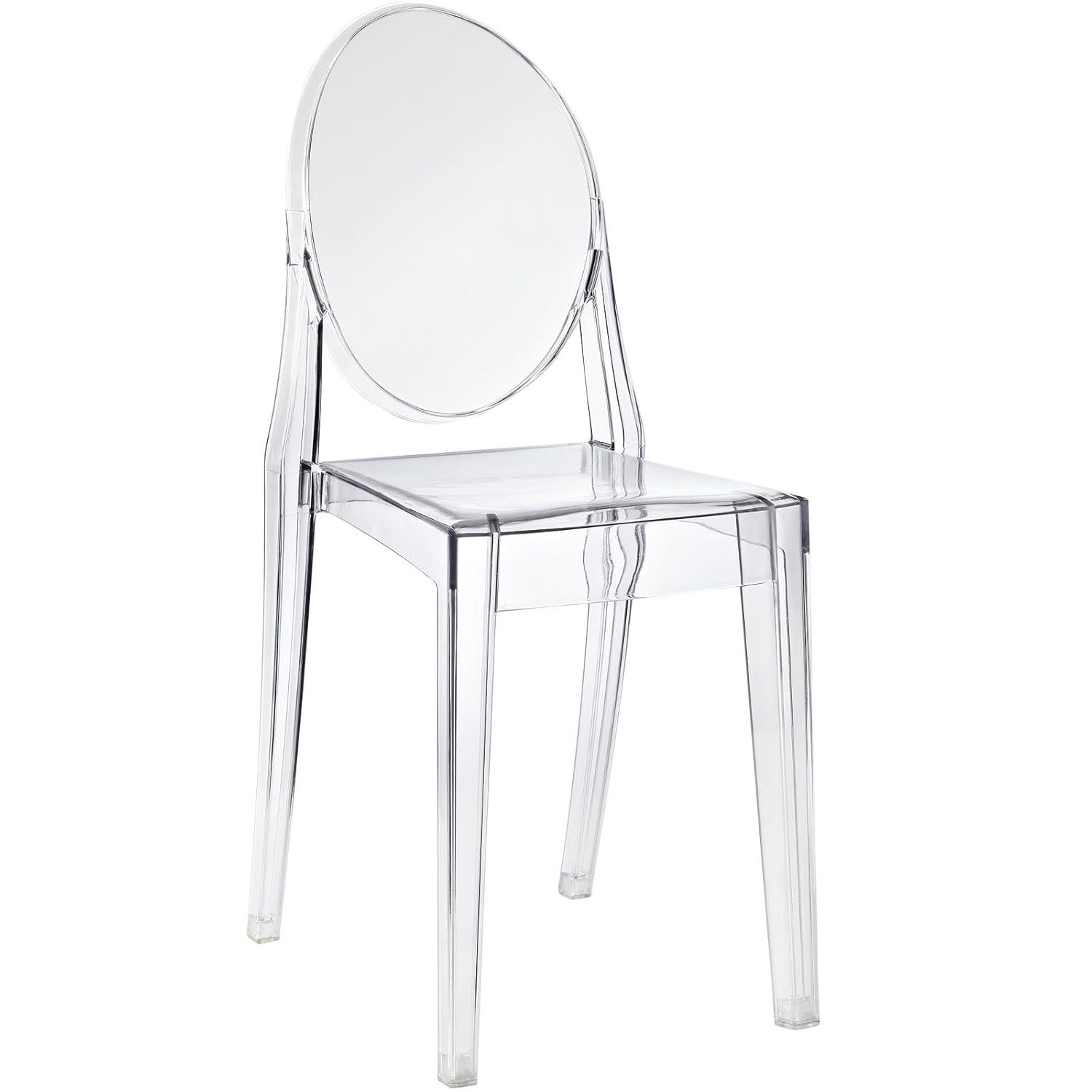 Modway Casper Dining Side Chair in Clear