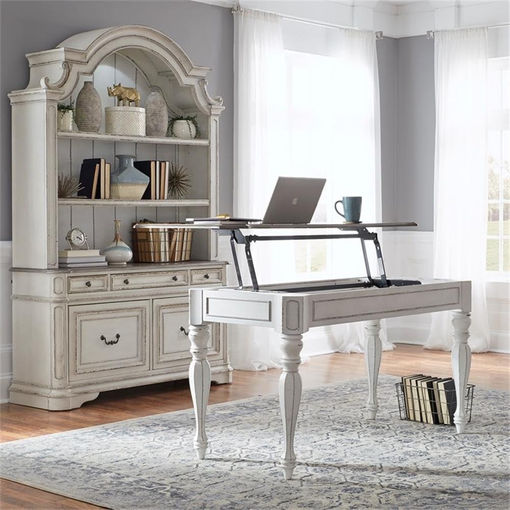 Magnolia Manor White Lift Top Writing Desk