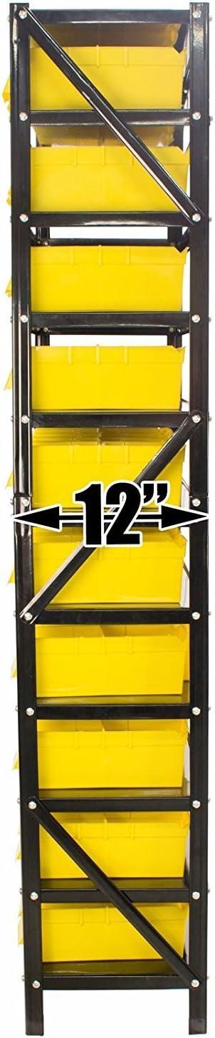 Erie Tools® 60 Bin Parts Rack Storage Shop Garage Organizer Nuts Bolts Parts