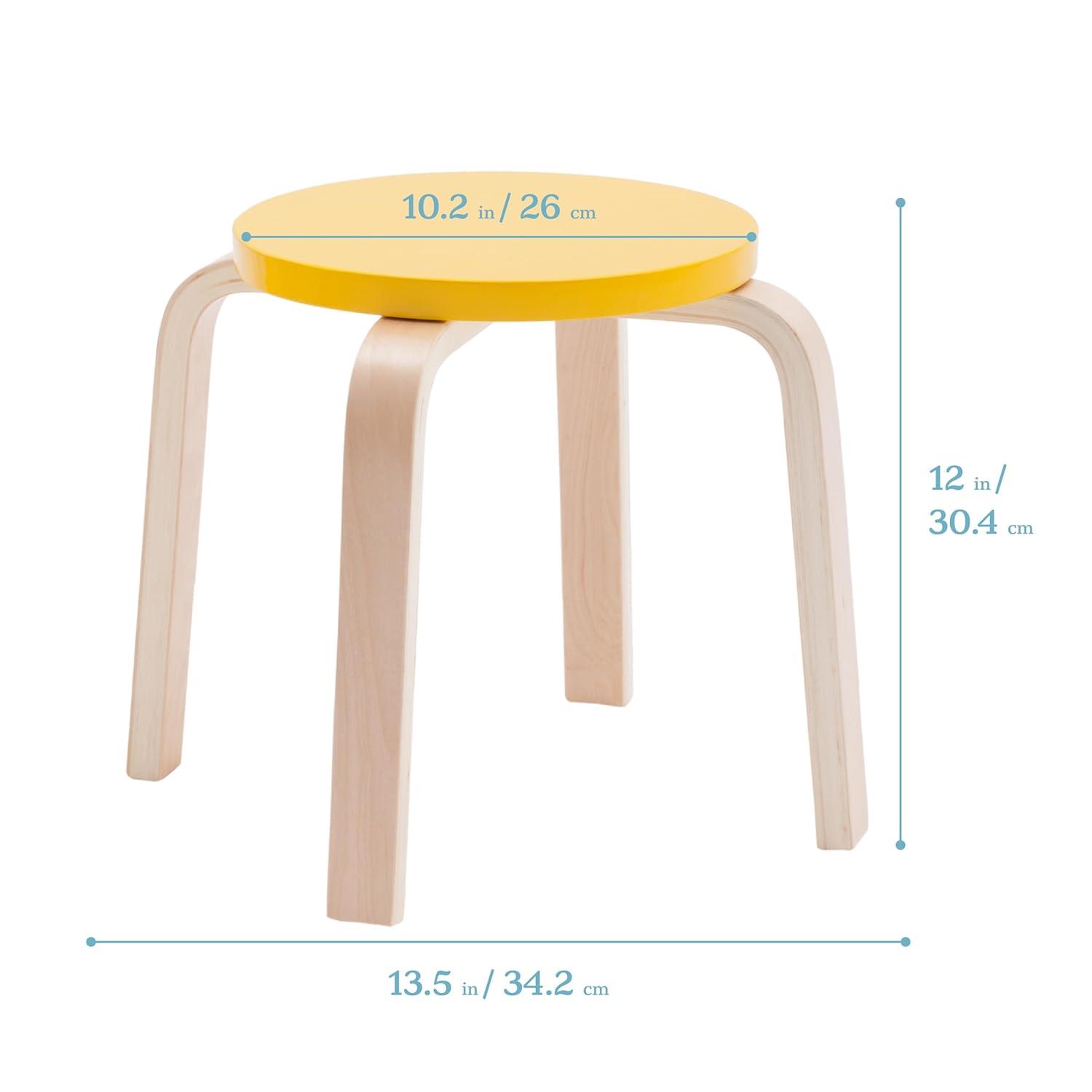 ECR4Kids Bentwood Stackable Stools, Classroom Furniture (Set of 6)