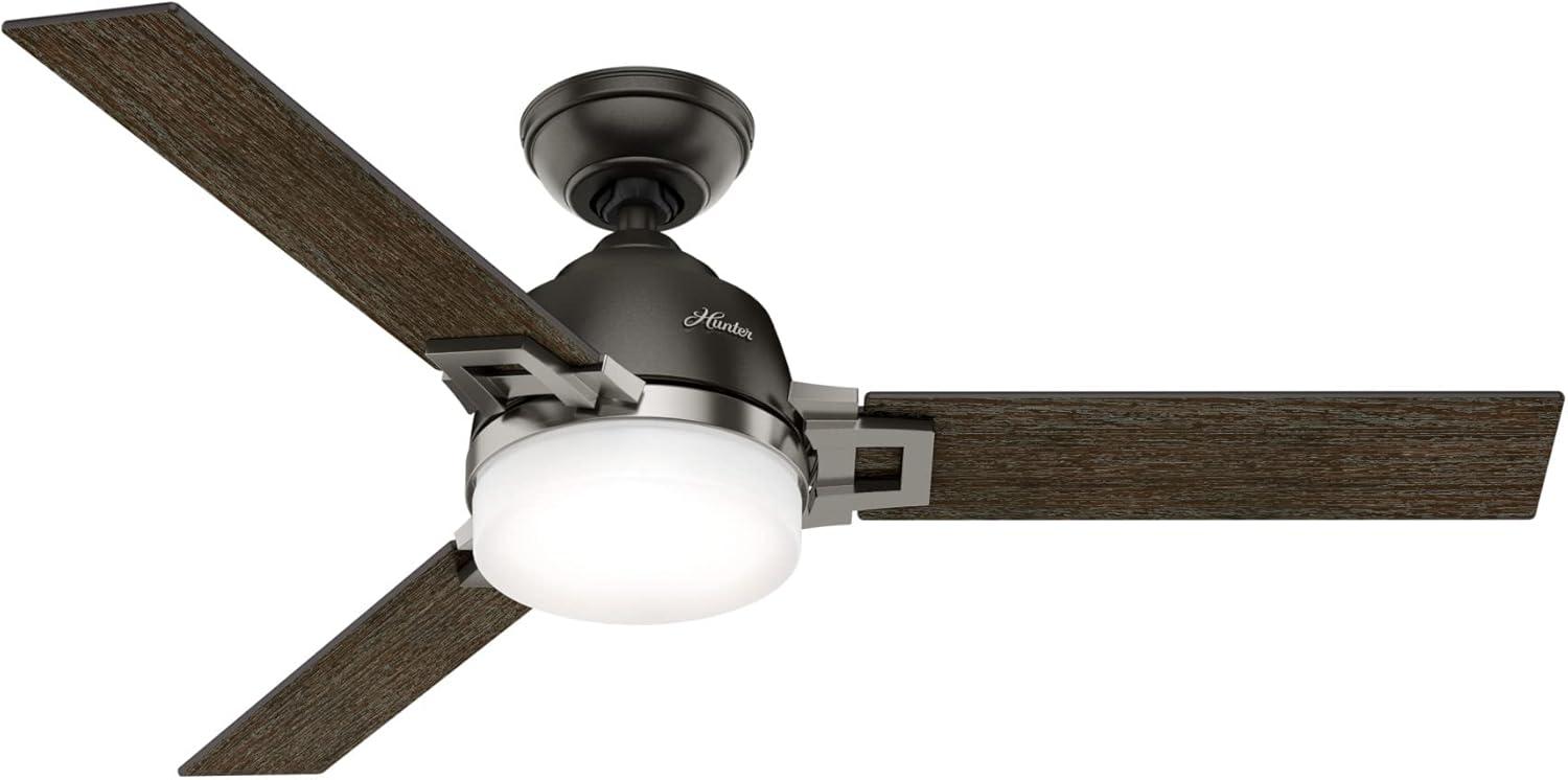 48'' Leoni 3 - Blade Standard Ceiling Fan with Remote Control and Light Kit Included