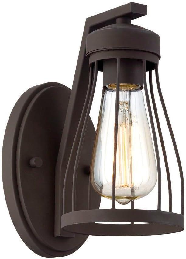 Brooklyn Rustic Bronze Caged Filament Wall Sconce