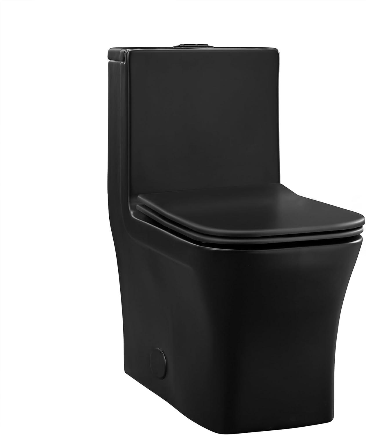 Concorde One Piece Square Toilet Dual Flush, Brushed Gold Hardware 1.1/1.6 gpf