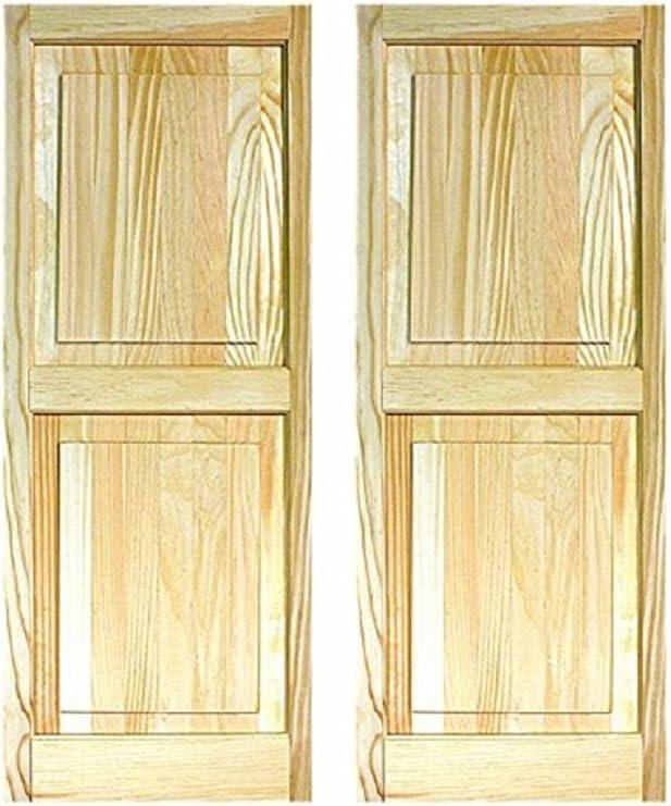 LTL Home Products Pinecroft Raised Panel Wood Exterior Shutters (Set of 2)