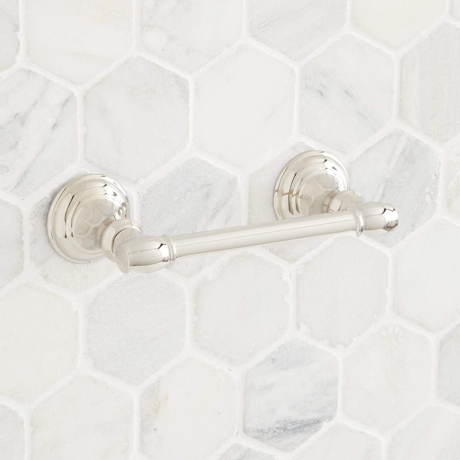 Beasley Polished Nickel Wall Mounted Toilet Paper Holder