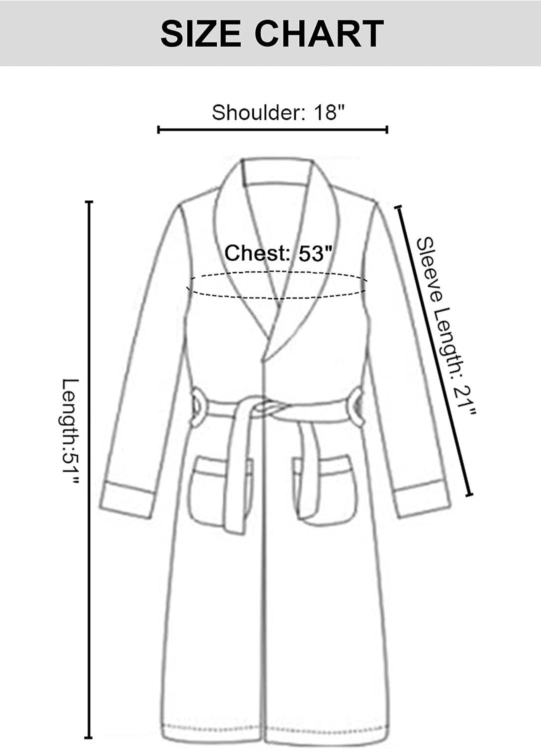Simplicity New Plush Long Sleeve Pockets Nightgown Bath Robe