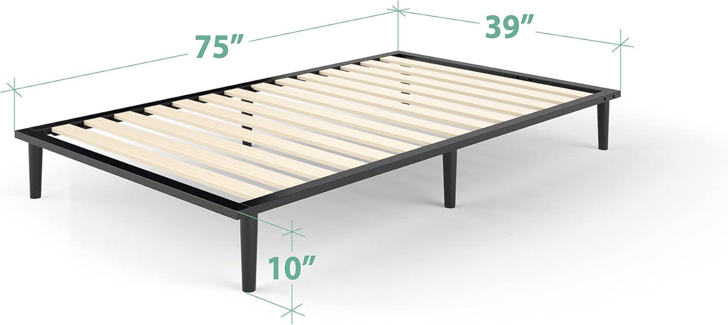 Zinus Parker Metal Platform Bed, Charcoal, Twin