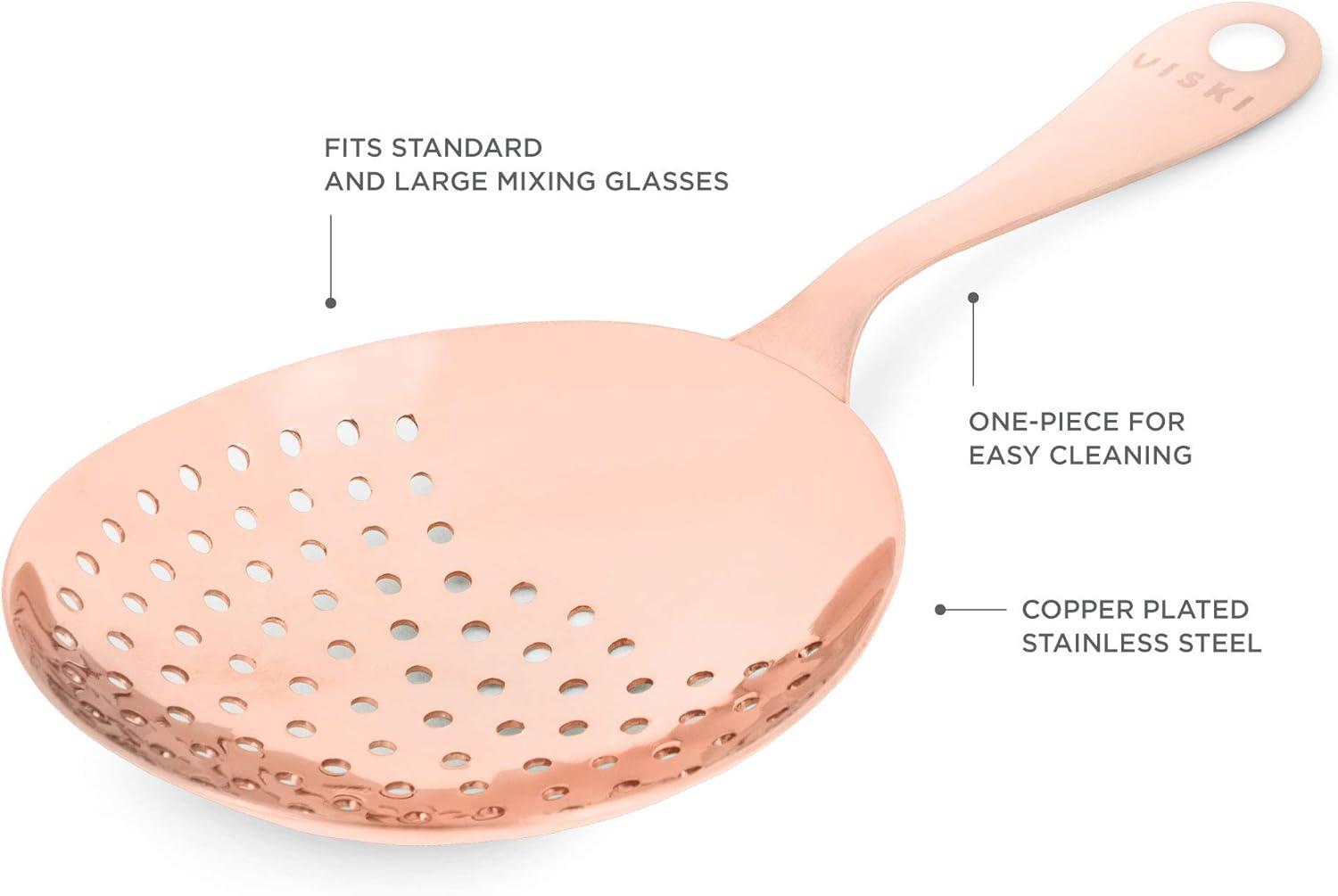 Summit Copper Stainless Steel Julep Cocktail Strainer