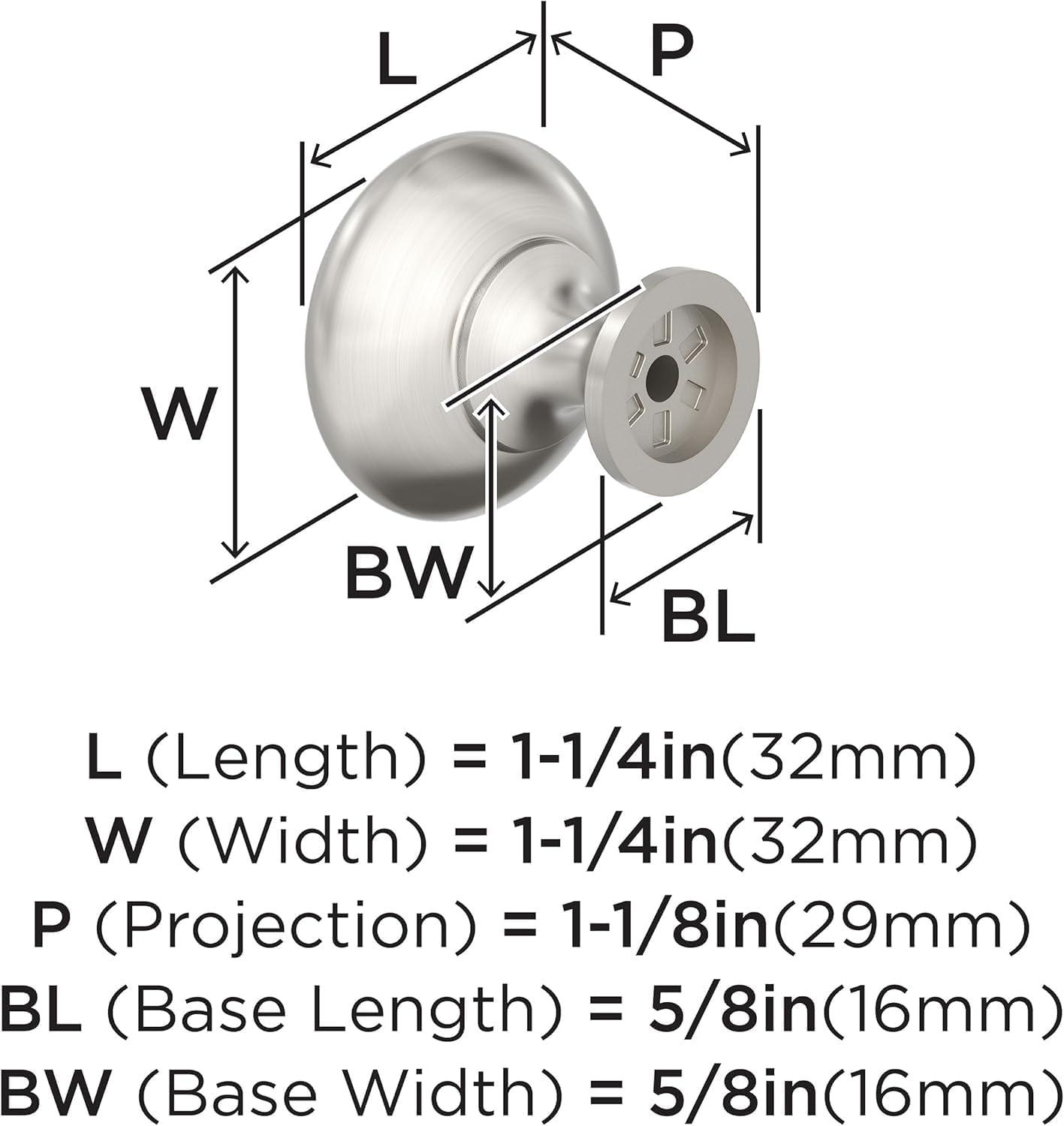 Allison 1 1/4" Diameter Mushroom Knob