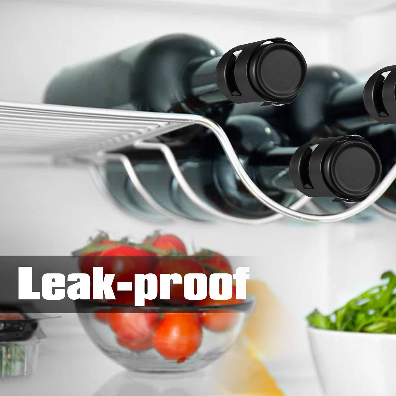 2Pack Champagne Stopper Black - Professional Champagne Saver Bottle Stopper with Pure Silicone Airtight Seal - Stainless Steel Prosecco, Cava, and Sparkling Wine Stopper