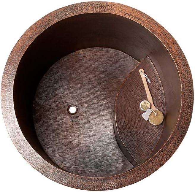 45" Hammered Copper Japanese Style Soaker Bathtub