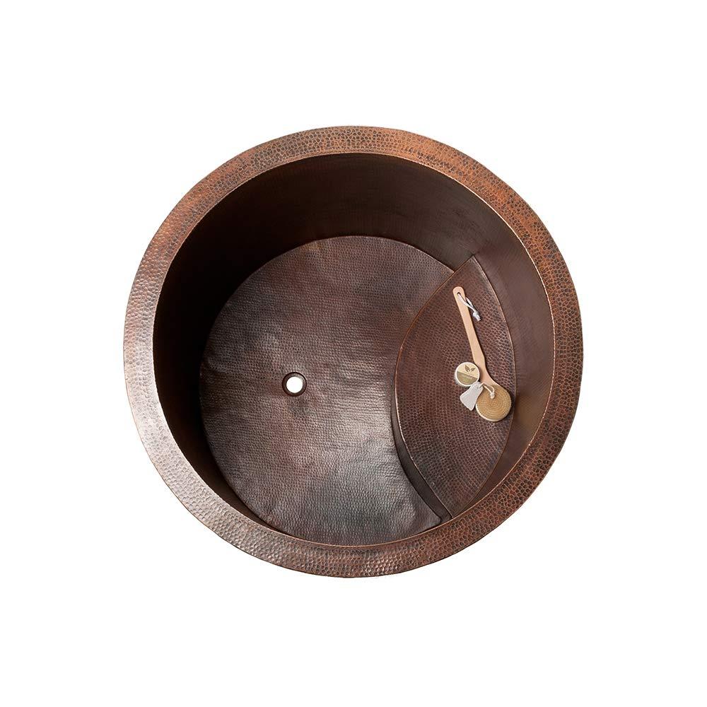 45" Hammered Copper Japanese Style Soaker Bathtub