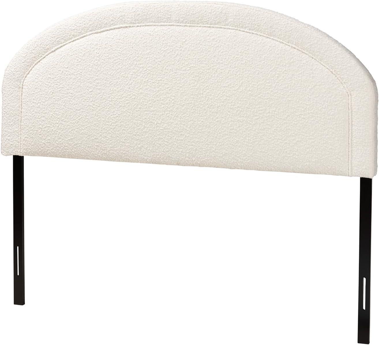 Baxton Studio Fiana Modern Cream Boucle Fabric Queen Size Headboard