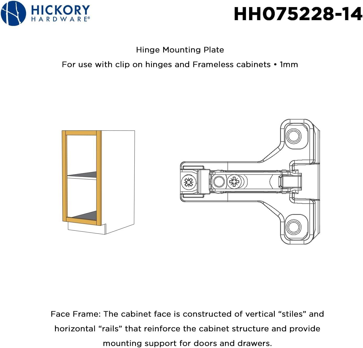 Polished Nickel Euro Concealed Cabinet Hinge with Easy Release