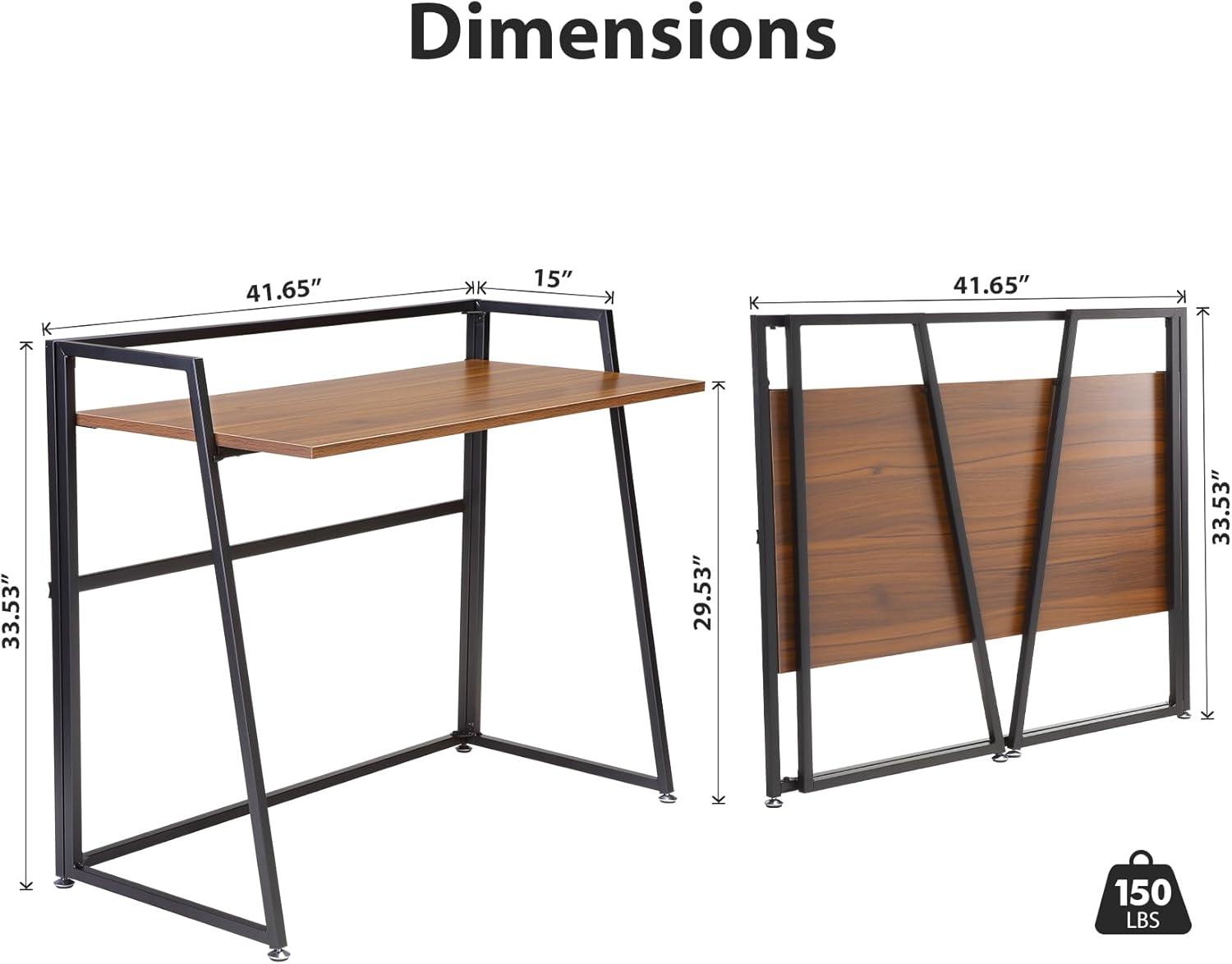 EUREKA ERGONOMIC Foldable Desk 41 inch Small Desk Save Space, Folding Desk No Assembly Required folable Desk Home Office Folding Computer Desk Table Portable, Easy to Fold Up or Down