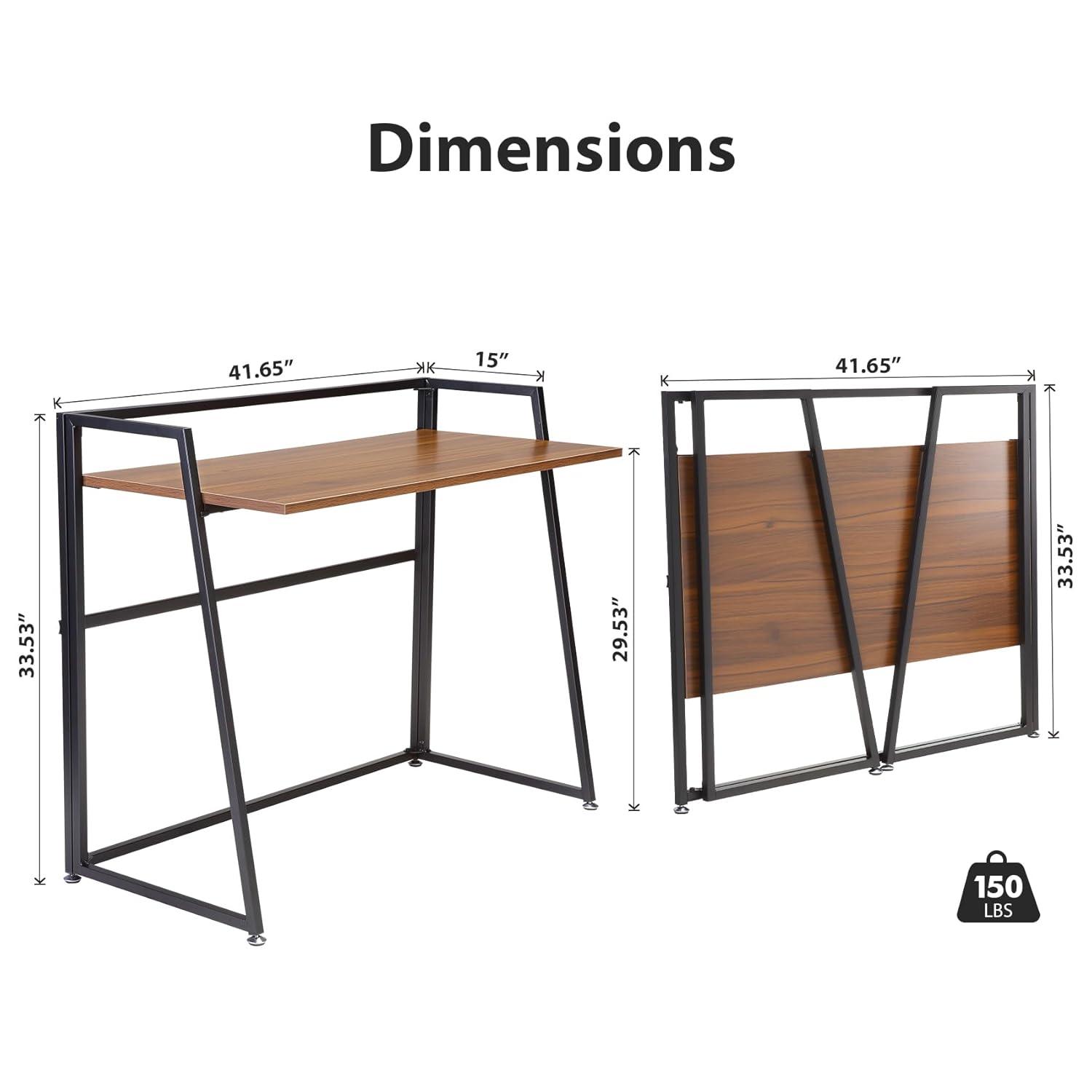 EUREKA ERGONOMIC Foldable Desk 41 inch Small Desk Save Space, Folding Desk No Assembly Required folable Desk Home Office Folding Computer Desk Table Portable, Easy to Fold Up or Down
