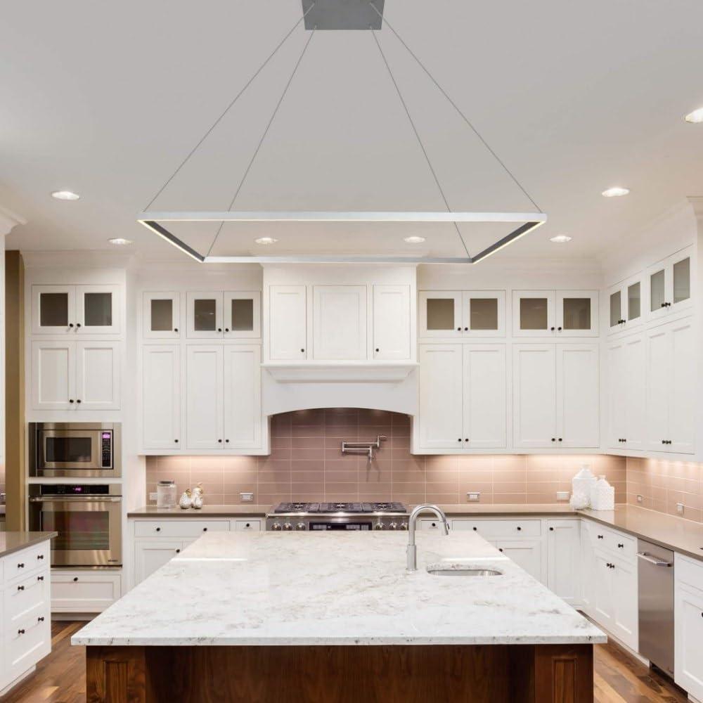 Atria Integrated LED Linear Pendant Height Adjustable ETL Certified Square Chandelier Lighting