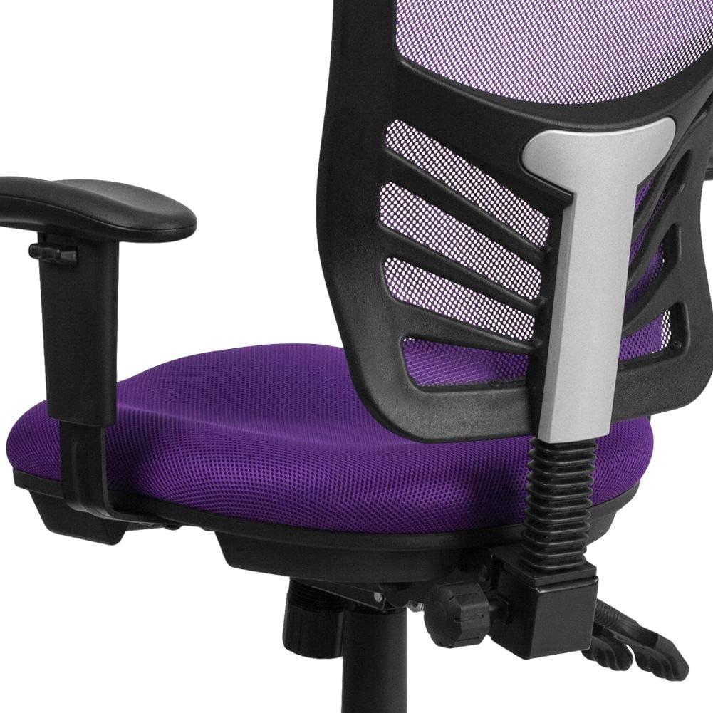 Flash Furniture Mid-Back Mesh Multifunction Executive Swivel Ergonomic Office Chair with Adjustable Arms